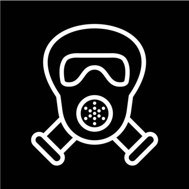 Kirlilik, radyoaktif maske simgesi, vektör