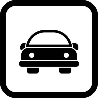 Çizgi film arabası Simgesi Moda Tarzı İzole Arkaplan