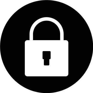 Güvenlik kilidi simgesinin vektör çizimi