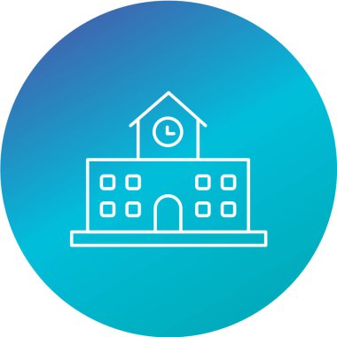 Kilise ikonu. Okul sembolü. vektör illüstrasyonu