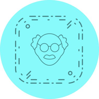  Moda Biçimli İzole Arkaplan Erkek Bilimadamı Simgesi      