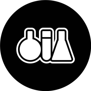 Kimya vektörü illüstrasyonu, basit simge