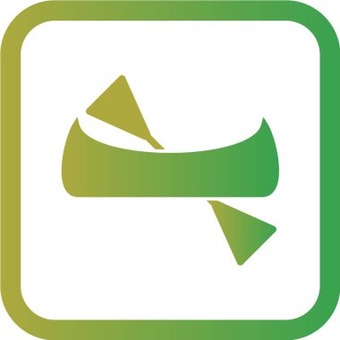 Yeşil ve beyaz bir ikonun vektör illüstrasyonu