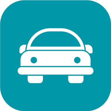 Araba vektör simgesi. Otomobil taşıma işareti.