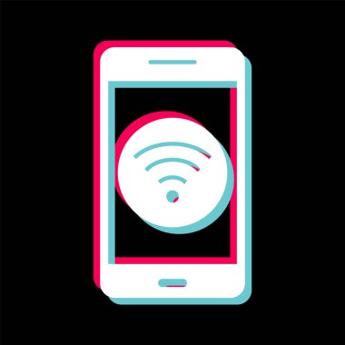Wifi Mobil Uygulama Simgesi Moda Biçimli İzole Arkaplan