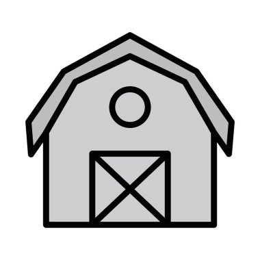 Moda Biçimli Ahır Simgesi İzole Arkaplan