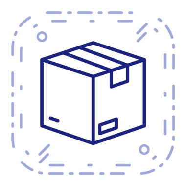 Kutuyu küp simgesiyle aç. vektör illüstrasyonu