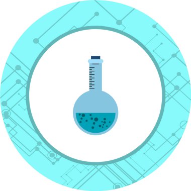 Laboratuvar şişesinin vektör illüstrasyonu