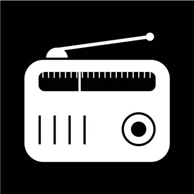 radyo vektör illüstrasyonu, basit simge