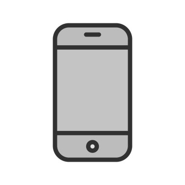 Moda Biçimli Telefon Hücresi Simgesi İzole Arkaplanı