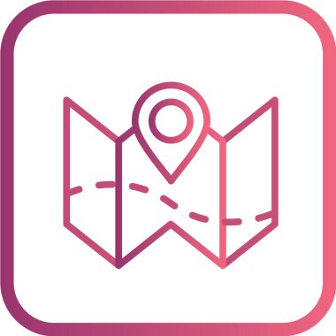 harita pin vektör illüstrasyonu, basit simge