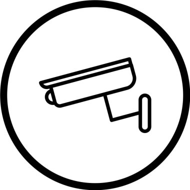 Güvenlik kamerası simgesi, vektör illüstrasyonu