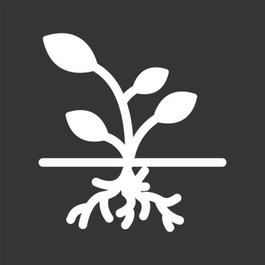 Moda Biçimli Kök Simgesi İzole Arkaplan