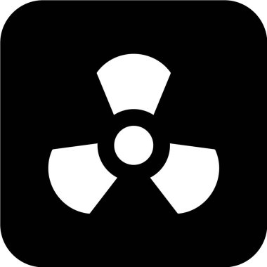 Nükleer fan simgesinin vektör illüstrasyonu