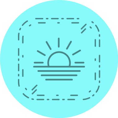 Güneş ve güneş paneli simgesinin vektör çizimi