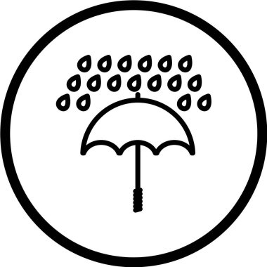 şemsiye simgesi vektör illüstrasyonu