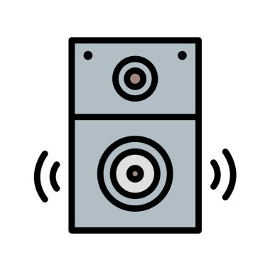 Web basit simgesi, hoparlörün vektör çizimi