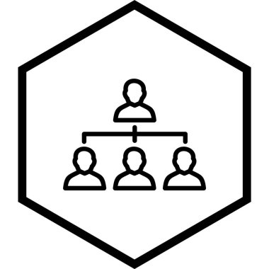 Moda Biçiminde Organizasyon Simgesi İzole Arkaplan