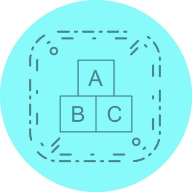 ABC Küpler Simgesi Moda Biçiminde İzole Arkaplan      