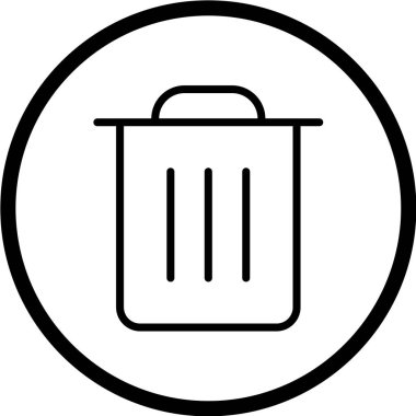 Çöp kutusu vektör simgesi