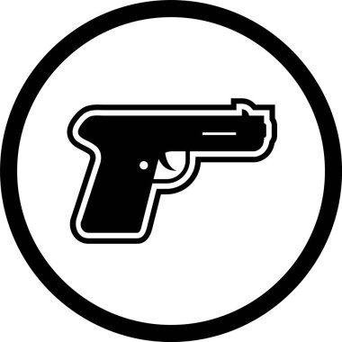 silah simgesi modada izole edilmiş arkaplan