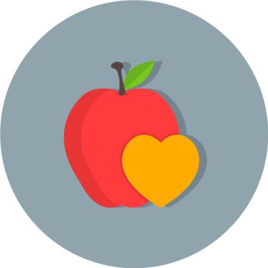 elma simgesi, vektör illüstrasyonu