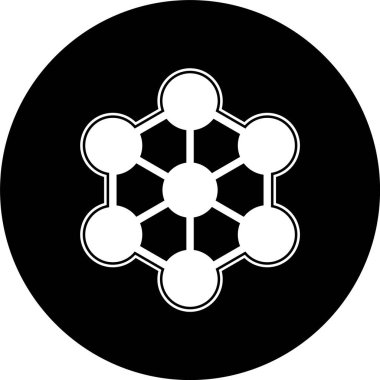 Moda biçimi izole edilmiş arkaplanda molekül simgesi      