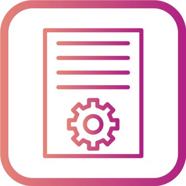 belge simgesi vektör illüstrasyonu