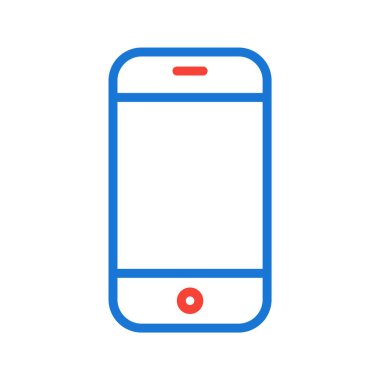 Moda Biçimli Telefon Hücresi Simgesi İzole Arkaplanı