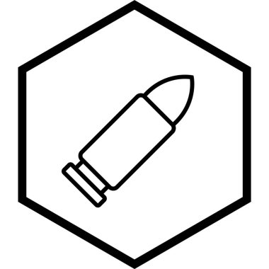 Moda Biçimli Mermi Simgesi İzole Arkaplan