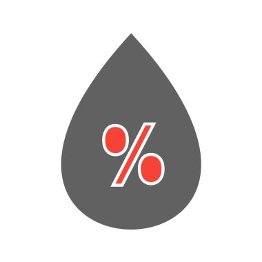 Bir damla ile izole bir çizgi simgesi çizimi