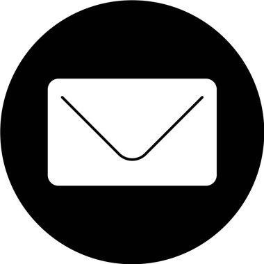 Beyaz arkaplanda zarf simgesi