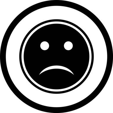 Moda Biçimli Üzgün Emoji Simgesi İzole Arkaplan