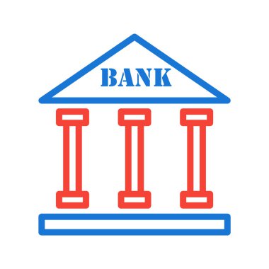 banka simgesi modada izole edilmiş arkaplan