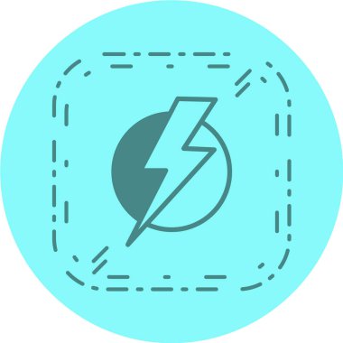 Bir yıldırım simgesinin vektör çizimi