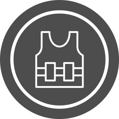 Mermi geçirmez Jecket Simgesi Moda Biçimli İzole Arkaplan