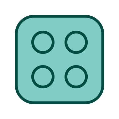 Zar Dört Simgesi Stili İzole Arkaplan