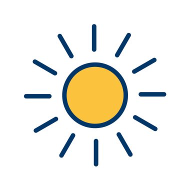 Güneş simgesi, vektör illüstrasyonu