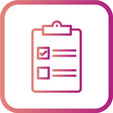 Kontrol listesi simgesi. vektör illüstrasyonu