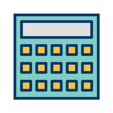 hesap makinesi simgesi tasarımı, vektör illüstrasyonu