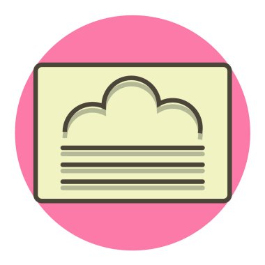 bulut depolama vektörü simgesi