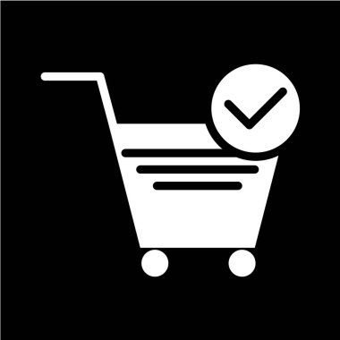 Alışveriş arabası simgesi, vektör illüstrasyonu