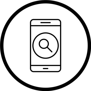 Modern telefon simgesinin vektör illüstrasyonu 