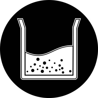 Beaker Yarım Doldurma Simgesi Moda Biçimli İzole Arkaplan      