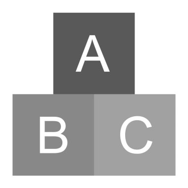 ABC Küpler Simgesi Moda Biçiminde İzole Arkaplan      