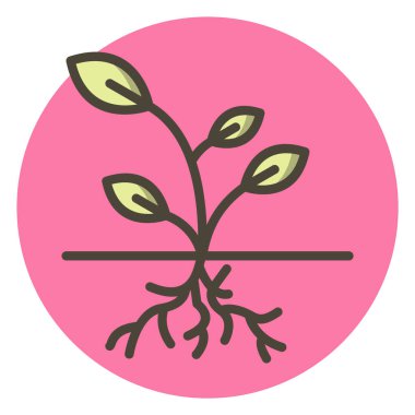 Moda Biçimli Kök Simgesi İzole Arkaplan