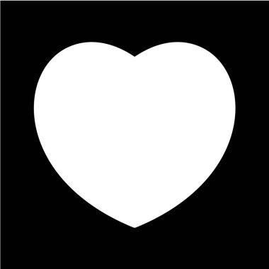 Kalp ikonu vektör illüstrasyonu