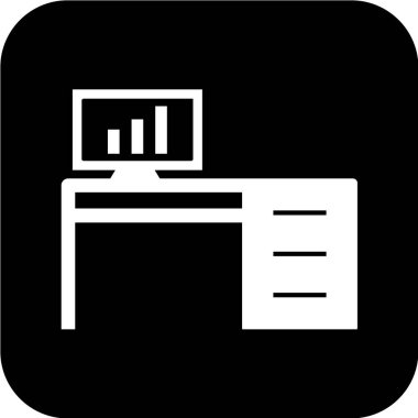 ofis masası vektör simgesi