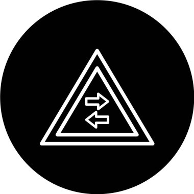 Yol simgesi, vektör illüstrasyonu