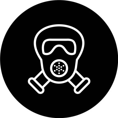 Kirlilik, radyoaktif maske simgesi, vektör